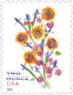 Sunflower Bouquet stamps