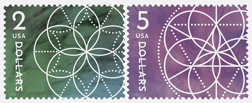 Floral Geometry Stamps Come in $2 and $5 Denominations